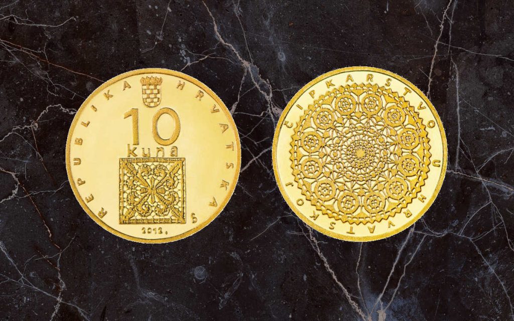 Zlatnik 10 kuna Čipkarstvo u Hrvatskoj