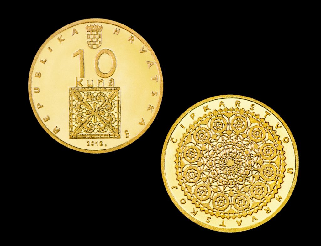 Zlatnik 10 kuna Čipkarstvo u Hrvatskoj