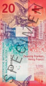 Nova novčanica 20 CHF švicarskih franaka
