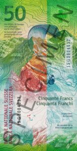 Nova novčanica 50 CHF švicarskih franaka