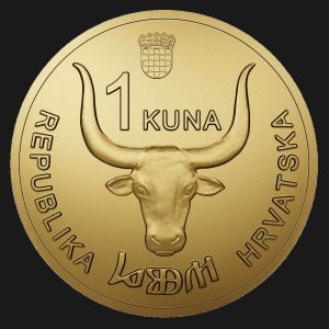 Zlatnik 1 kuna Grad Hum
