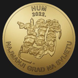 Zlatnik 1 kuna grad Hum